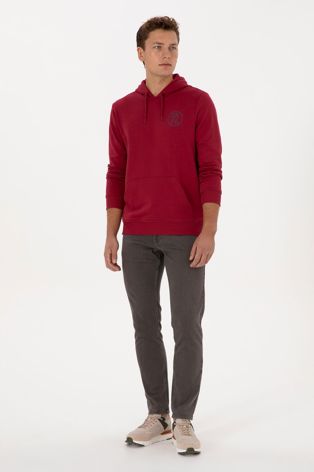 Erkek Koyu Frambuaz Sweatshirt - U.s. polo assn фото 4