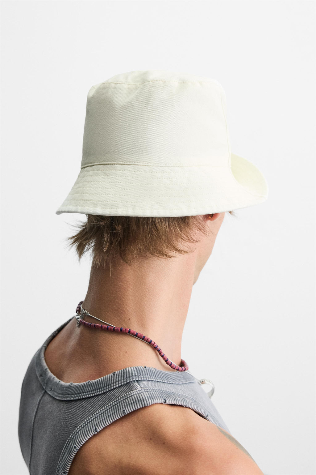 CONTRAST EMBROIDERY BUCKET HAT - Zara фото 3