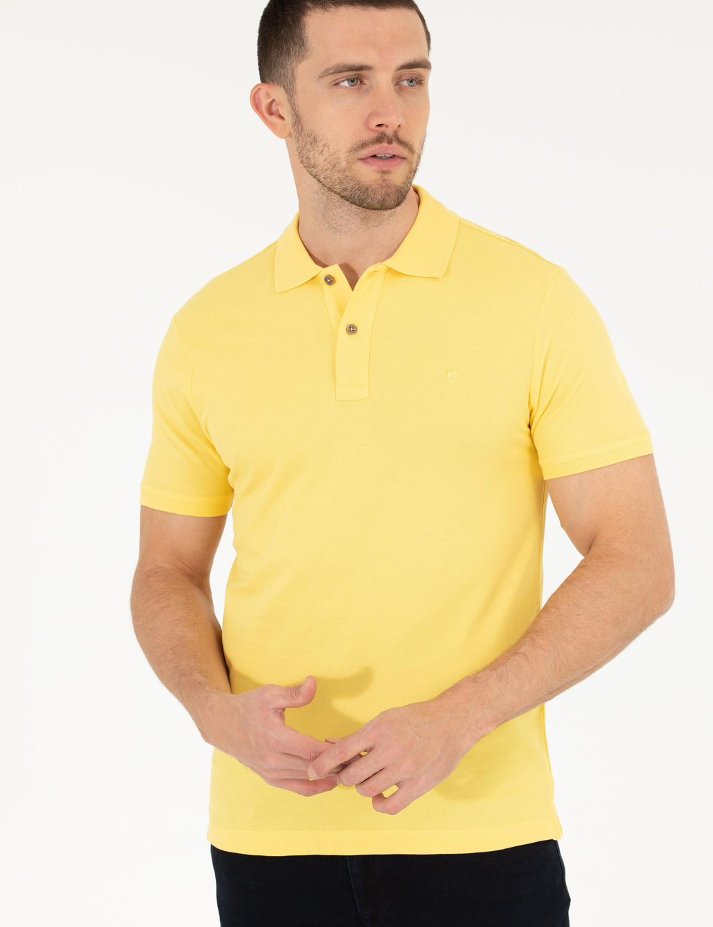 A__k Sar_ Slim Fit Polo Yaka Basic Ti__rt