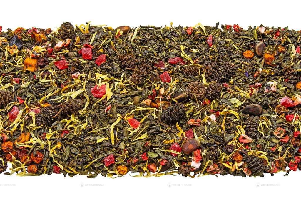 Зеленый ароматизированный чай GRUNBERG LITE Мишкино лукошко фото 2