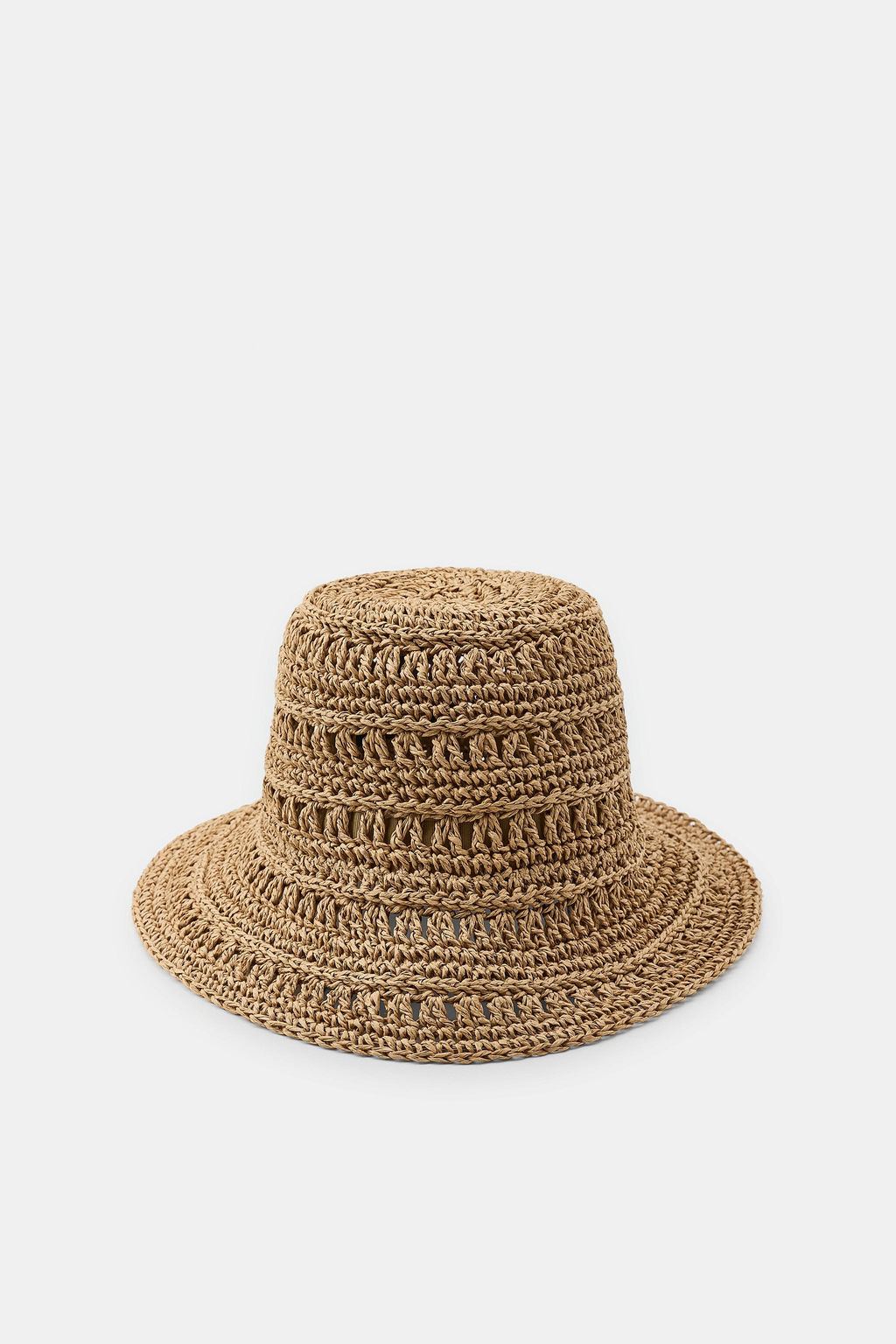 GORRO PAPEL TRENZADO / Tostado oscuro