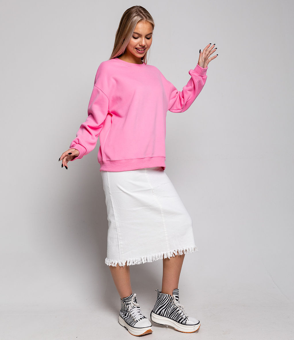 Свитшот #КТF003, розовый