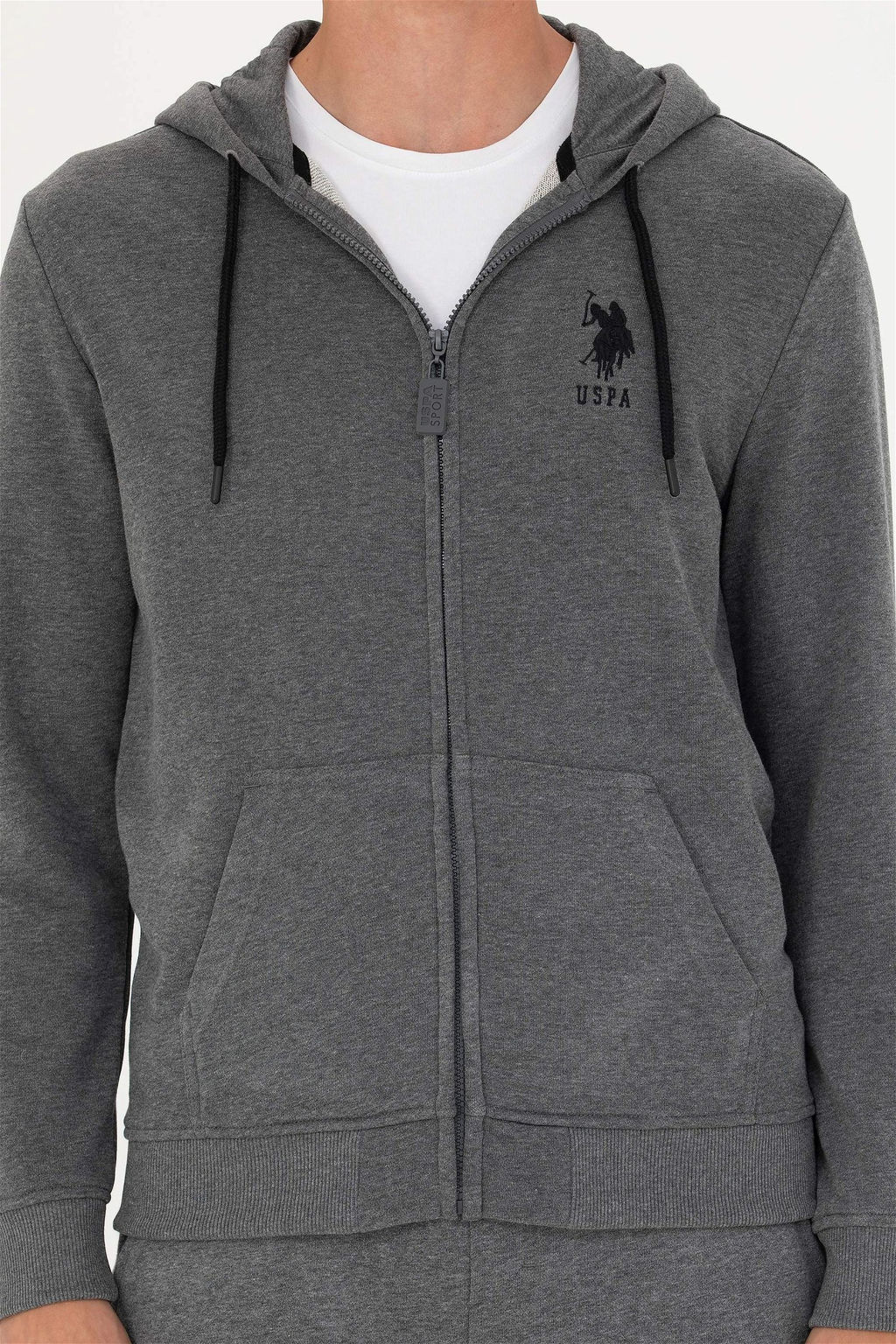 Мужской свитшот антрацитового меланжа - U.s. polo assn фото 13