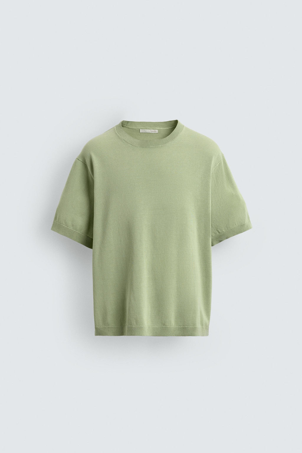 CAMISETA PUNTO LIGERO ALGOD?N / Musgo - Zara фото 7