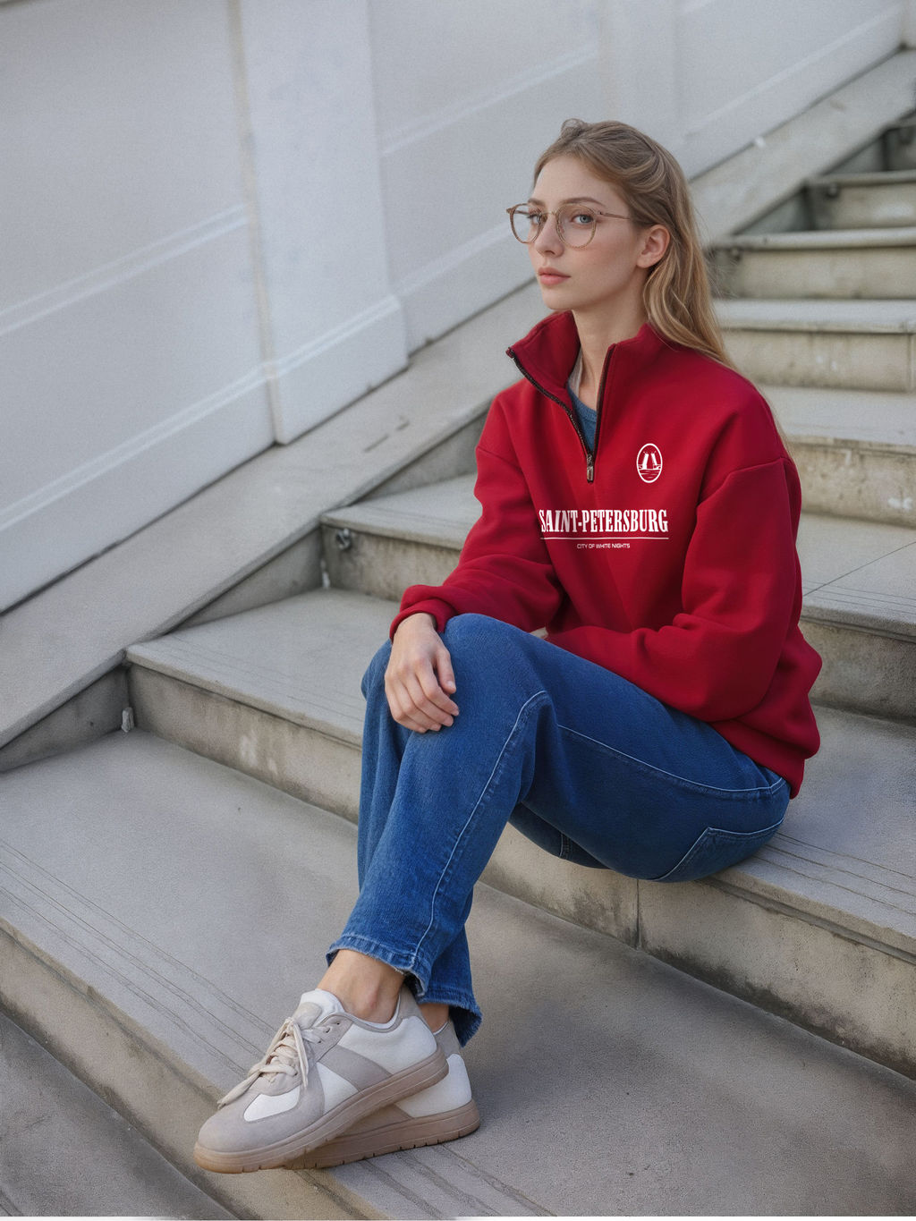 Толстовка женская с зип-воротником Saint Petersburg - Yollochka фото 14