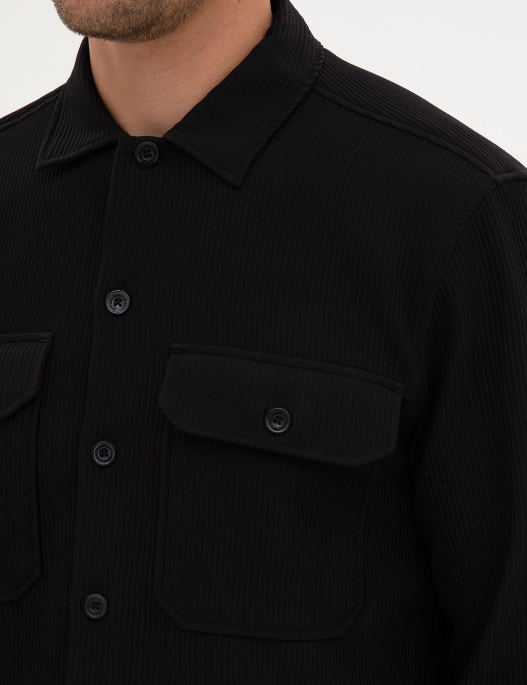 Siyah Comfort Fit Uzun Kollu G_mlek Ceket - Pierre cardin фото 7