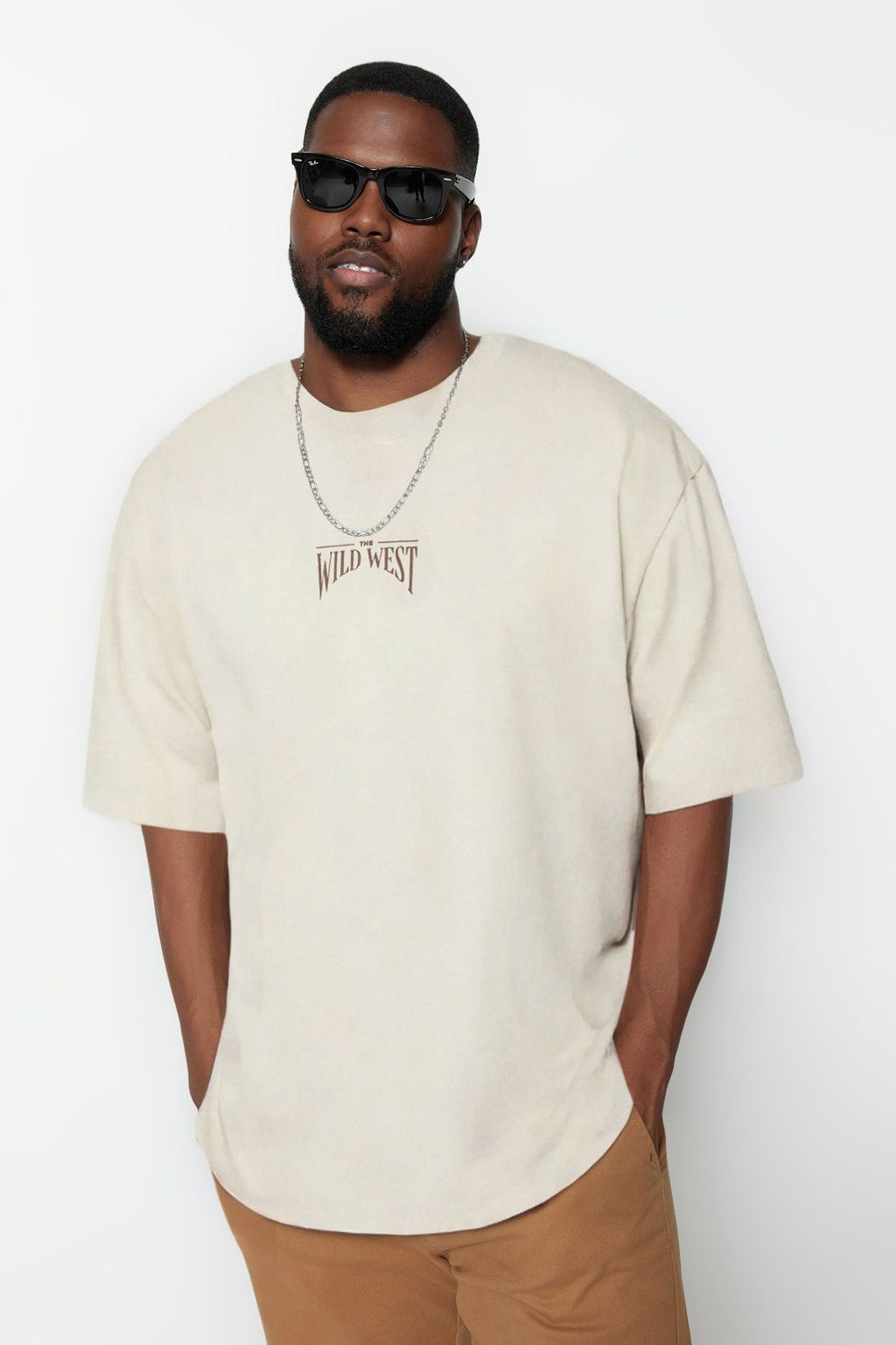 TRENDYOL MAN Buyuk Beden Siyah Oversize/Genis Kesim %100 Pamuklu T-Shirt TMNSS25BF00008 - Trendyolmilla фото 11