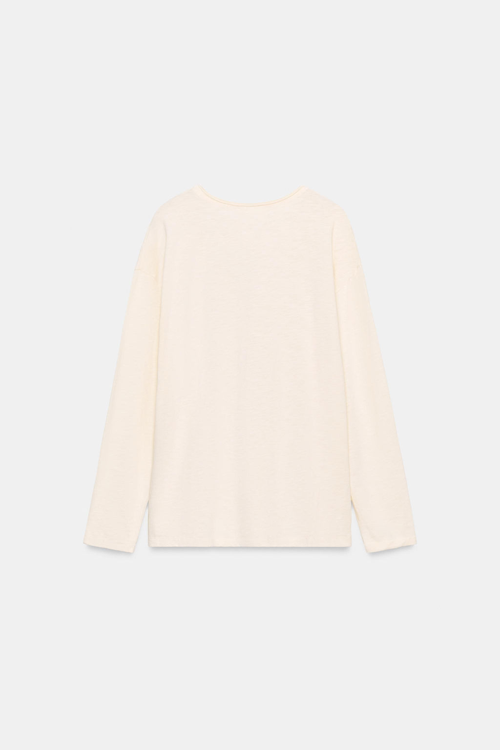 CAMISETA R?STICA MANGA LARGA / Blanco roto - Zara фото 7