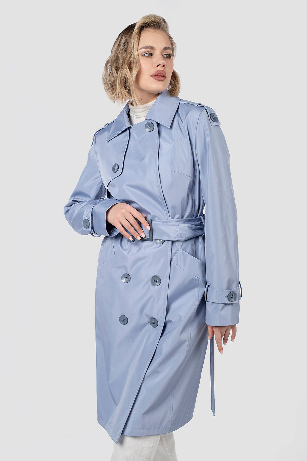 03-3304 Плащ женский (пояс) - El podio фото 6