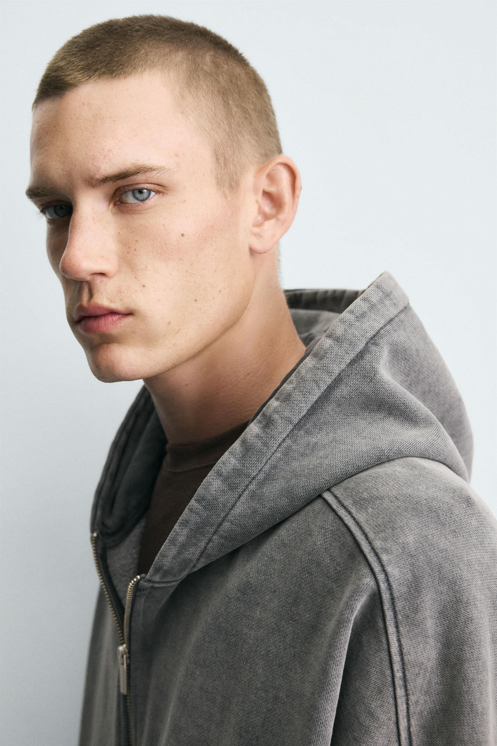 WASHED ZIP HOODIE - Zara фото 5