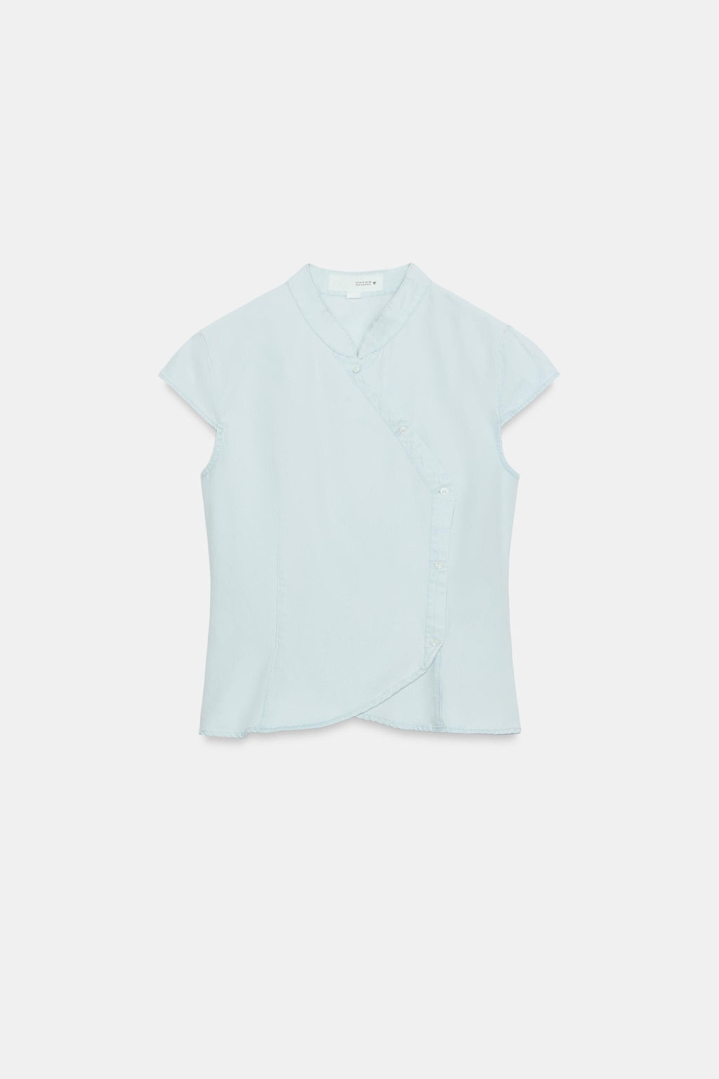 TOP CUELLO SUBIDO BOTONES / Azul claro - Zara фото 4
