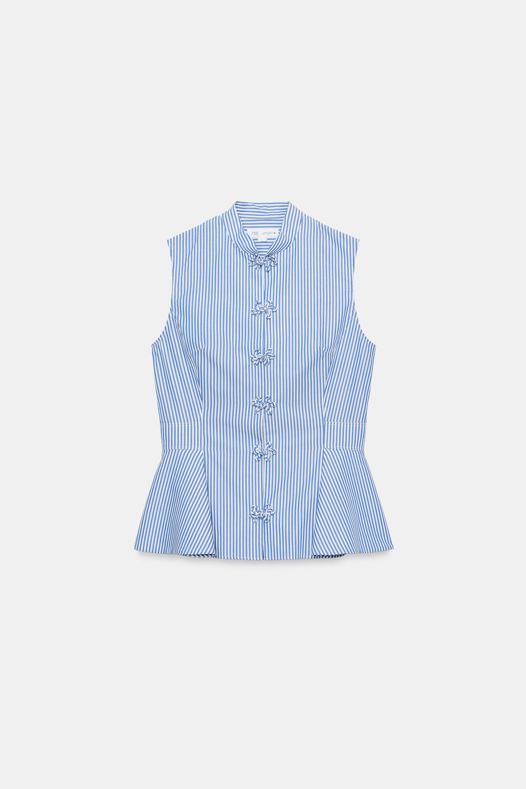 CAMISA PEPLUM RAYAS / Azul / Blanco - Zara фото 7