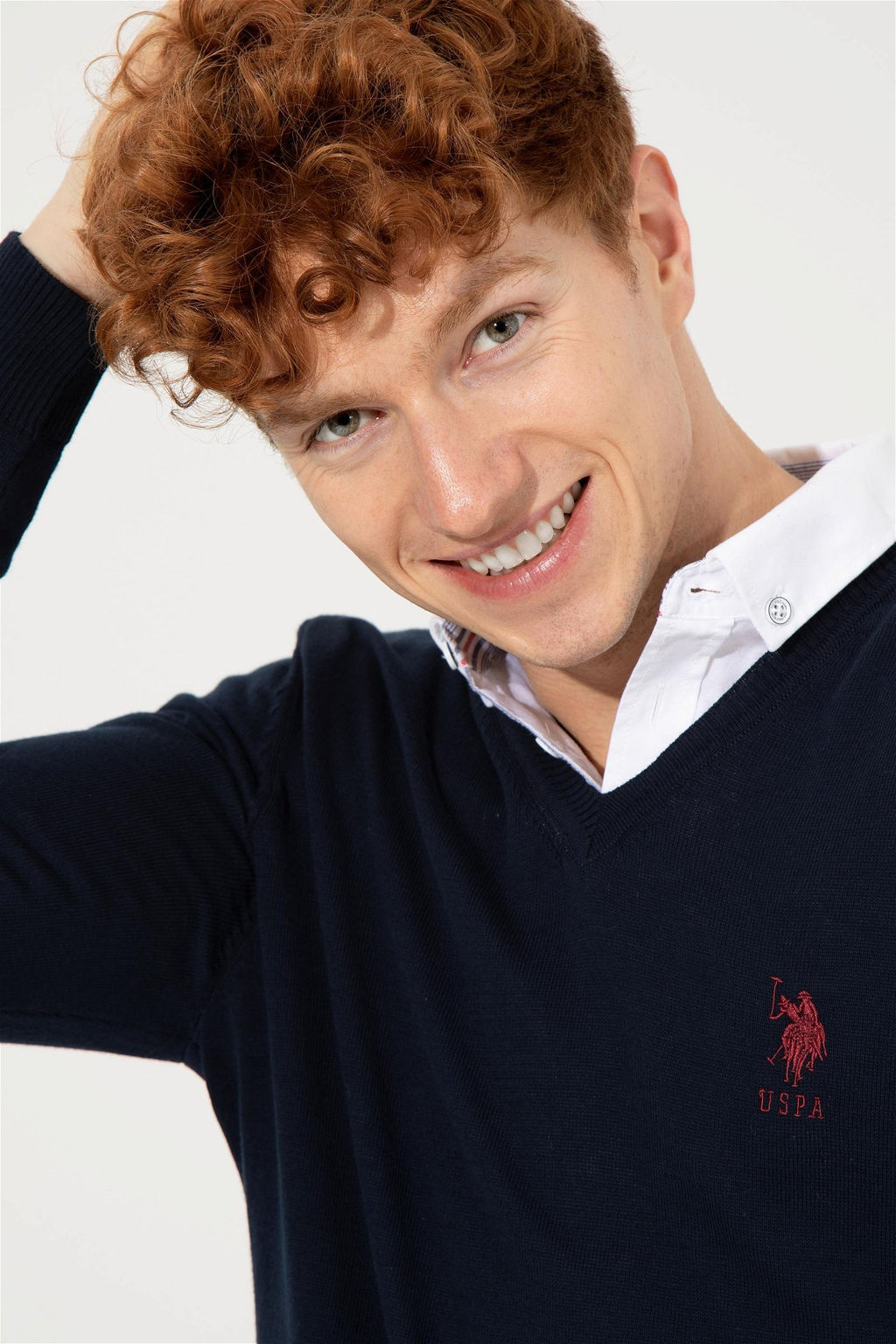 Свитер мужской U.S. Polo Assn хлопок темно-синий  фото 2