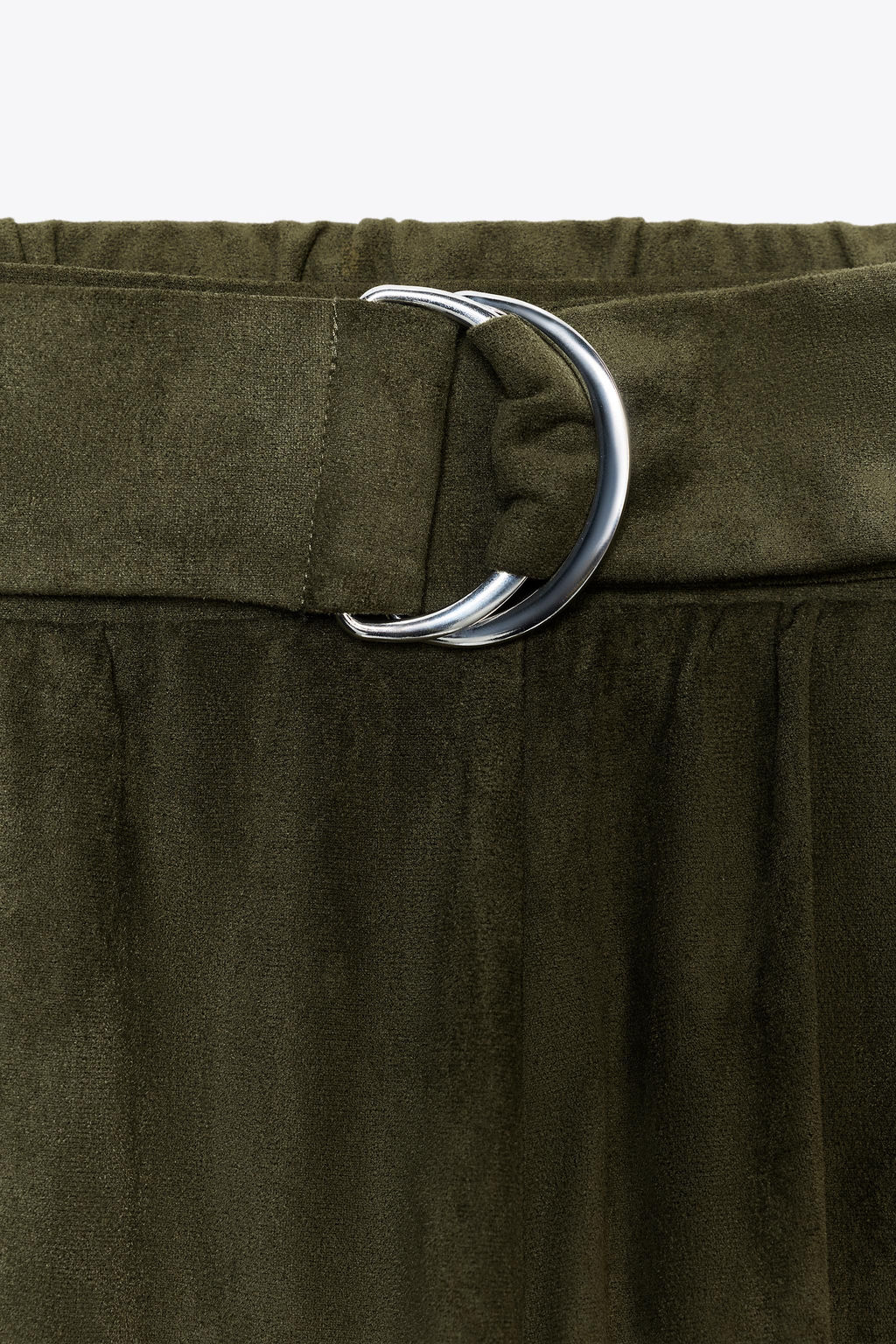 FAUX SUEDE BALLOON TROUSERS