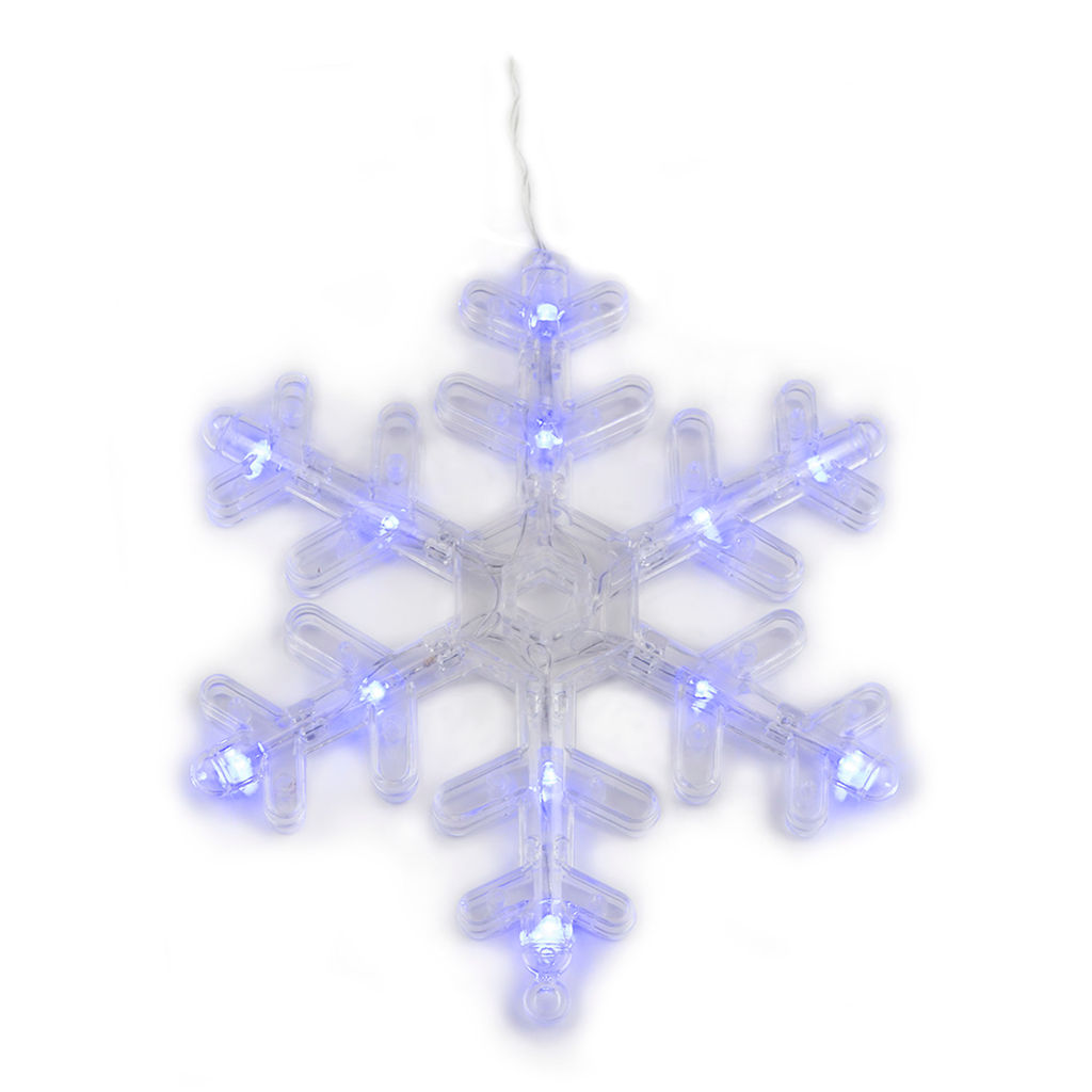 ULD-E1503-072/DTA BLUE IP20 SNOWFLAKES-3 Занавес фигурный светодиодный, 1,5х0,3м. 72 светодиода. Синий свет. Провод прозрачный. TM Uniel