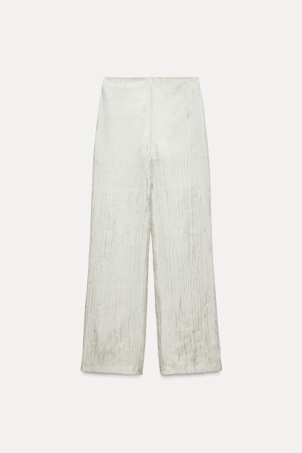WRINKLED-EFFECT ORGANZA TROUSERS - Zara фото 4