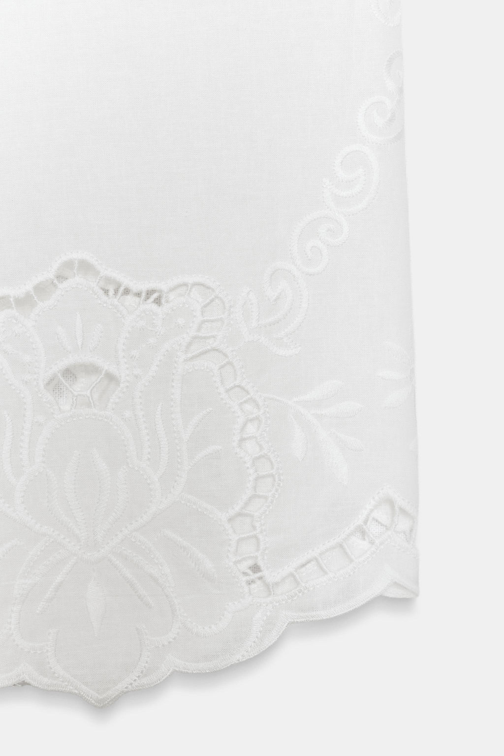 PANTAL?N BORDADOS CON LINO ZW COLLECTION / Blanco roto - Zara фото 3