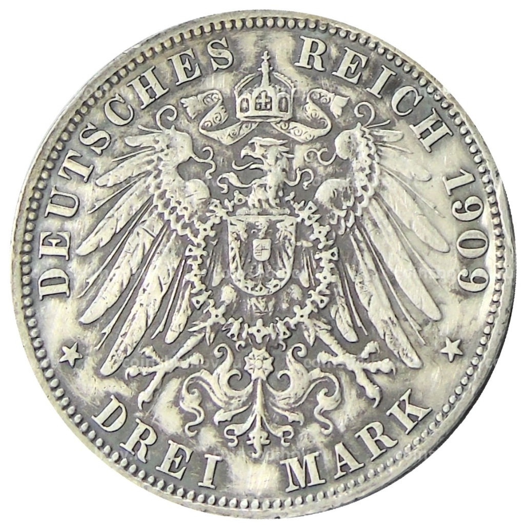 3 марки 1909 года G Германия (Баден)