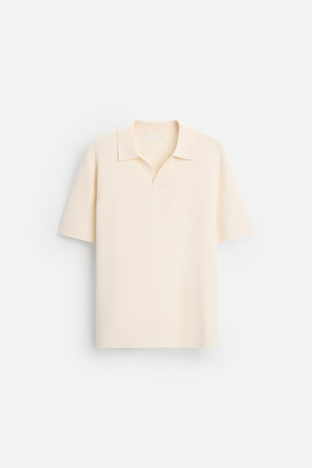 VISCOSE BLEND KNIT POLO SHIRT - Zara фото 6
