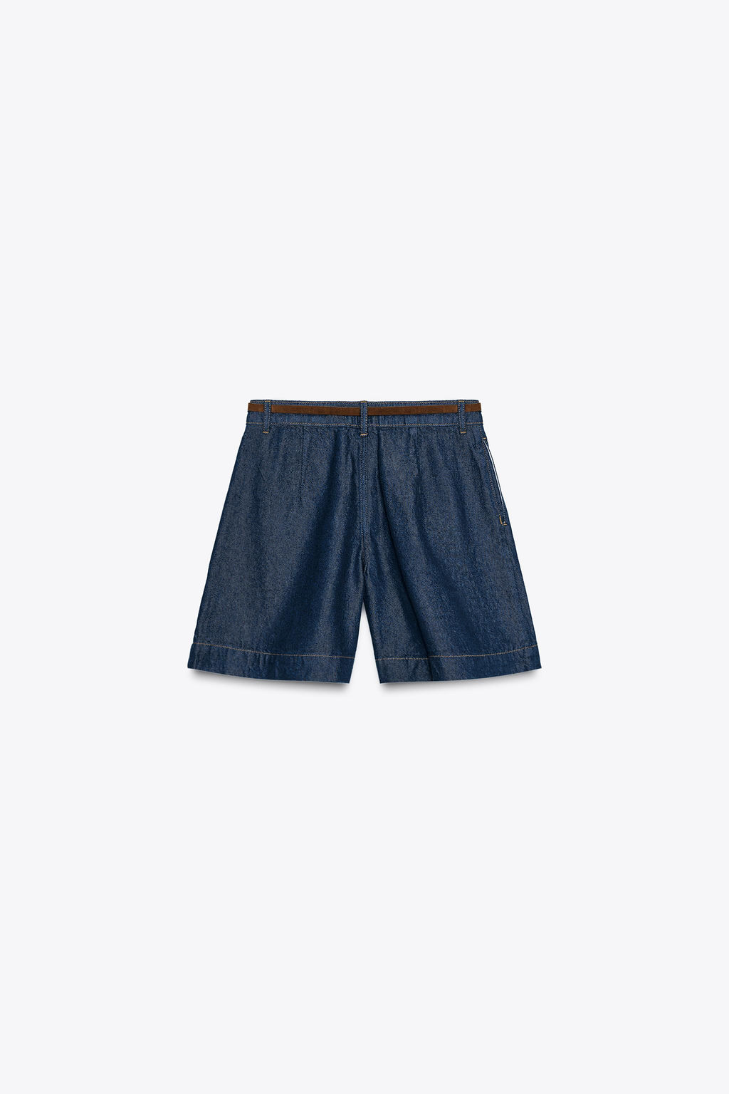 Z1975 DENIM SHORTS WITH DARTS AND BELT - Zara фото 21