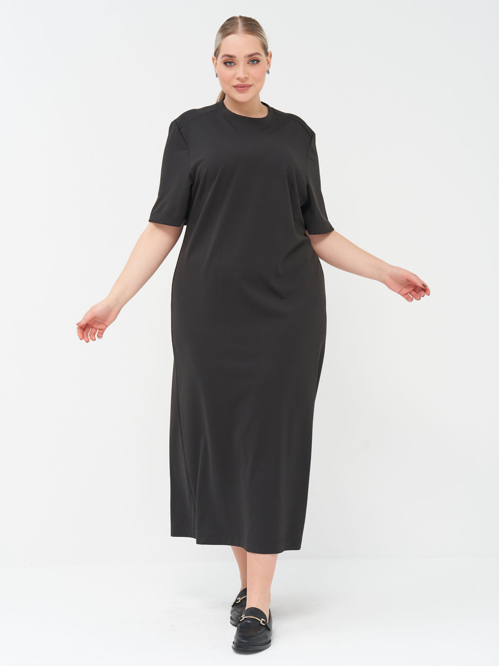 Платье из плотного трикотажа PP51506BLK01