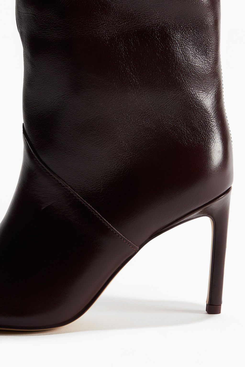 Botas de piel a la rodilla con puntera fina - H&m фото 5