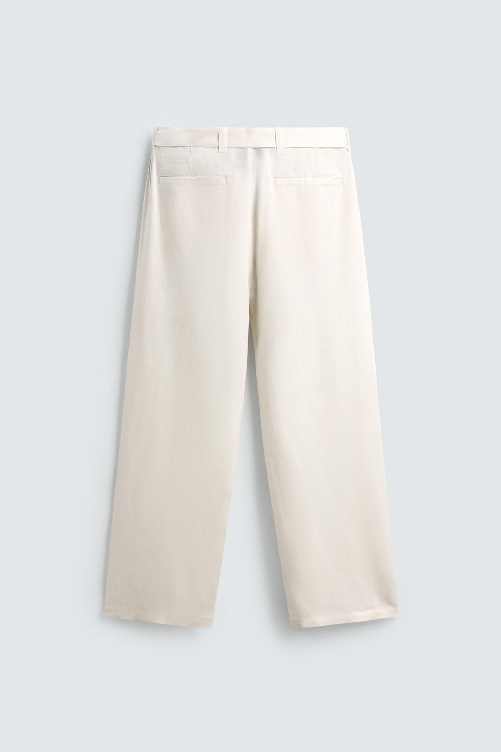 PANTAL?N RELAXED FIT VISCOSA - LINO CINTUR?N / Crudo