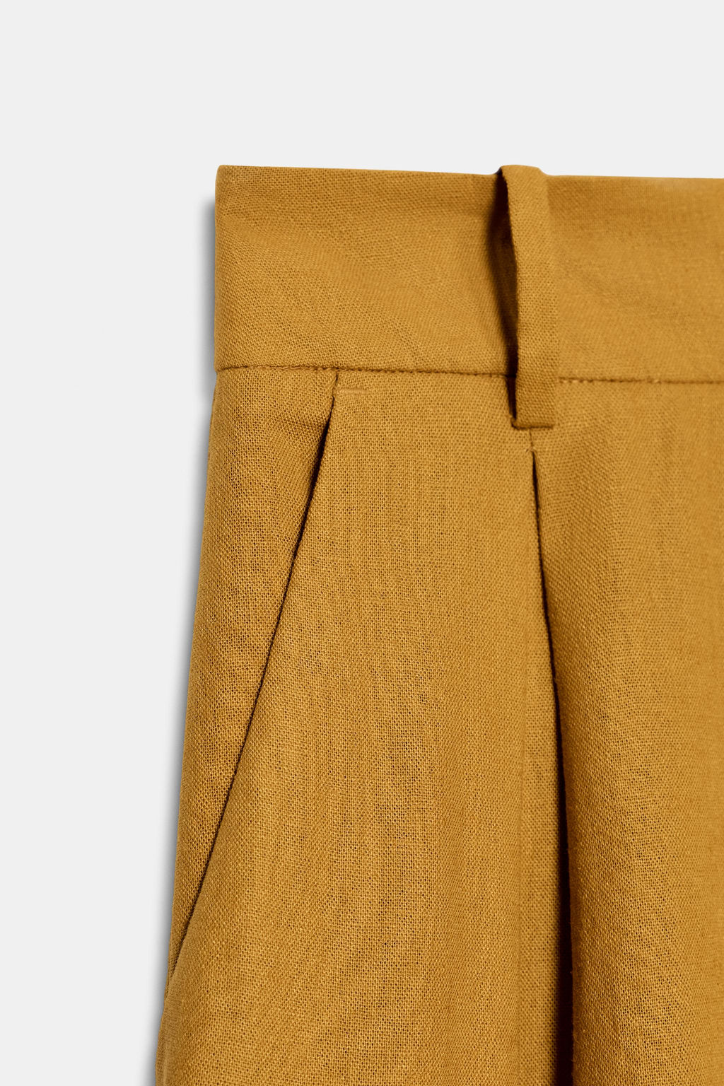 PANTAL?N ANCHO CON LINO / Curry - Zara фото 10