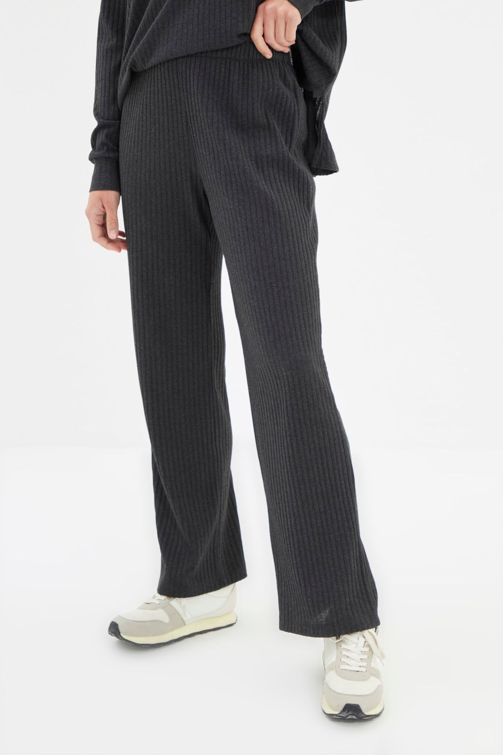 Trendyolmilla Lacivert Kapusonlu Fitilli Orme Pijama Tak?m? THMAW22AU0334  фото 5