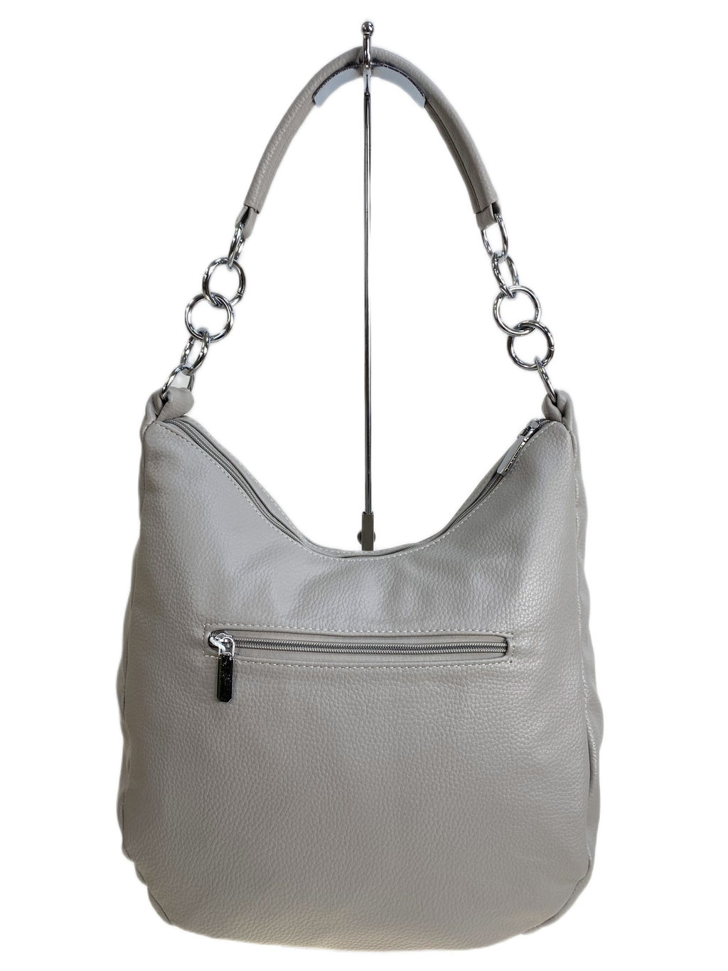 Женская сумка из искусственной кожи, цвет светло серый - Greta фото 2