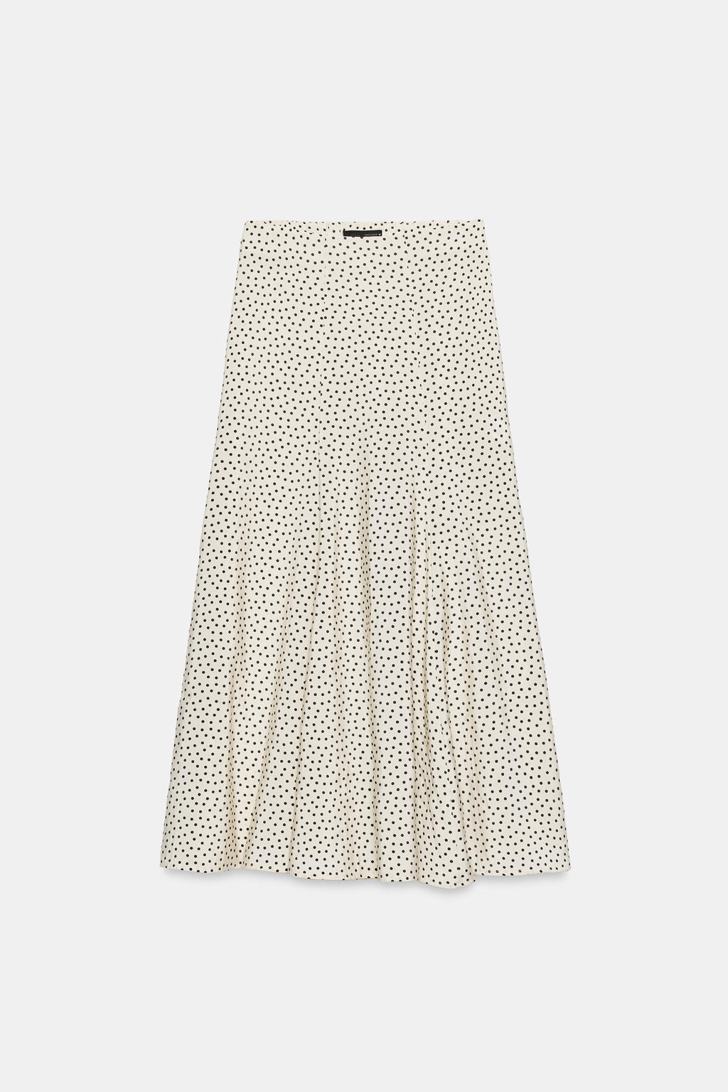 FALDA MIDI FLUIDA LUNARES / Crudo / Negro - Zara фото 5