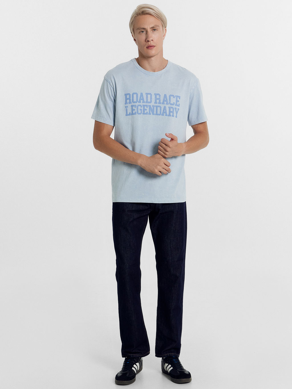 Футболка мужская голубая с пеатью голубое облако +печать 111785 - Mark formelle фото 3