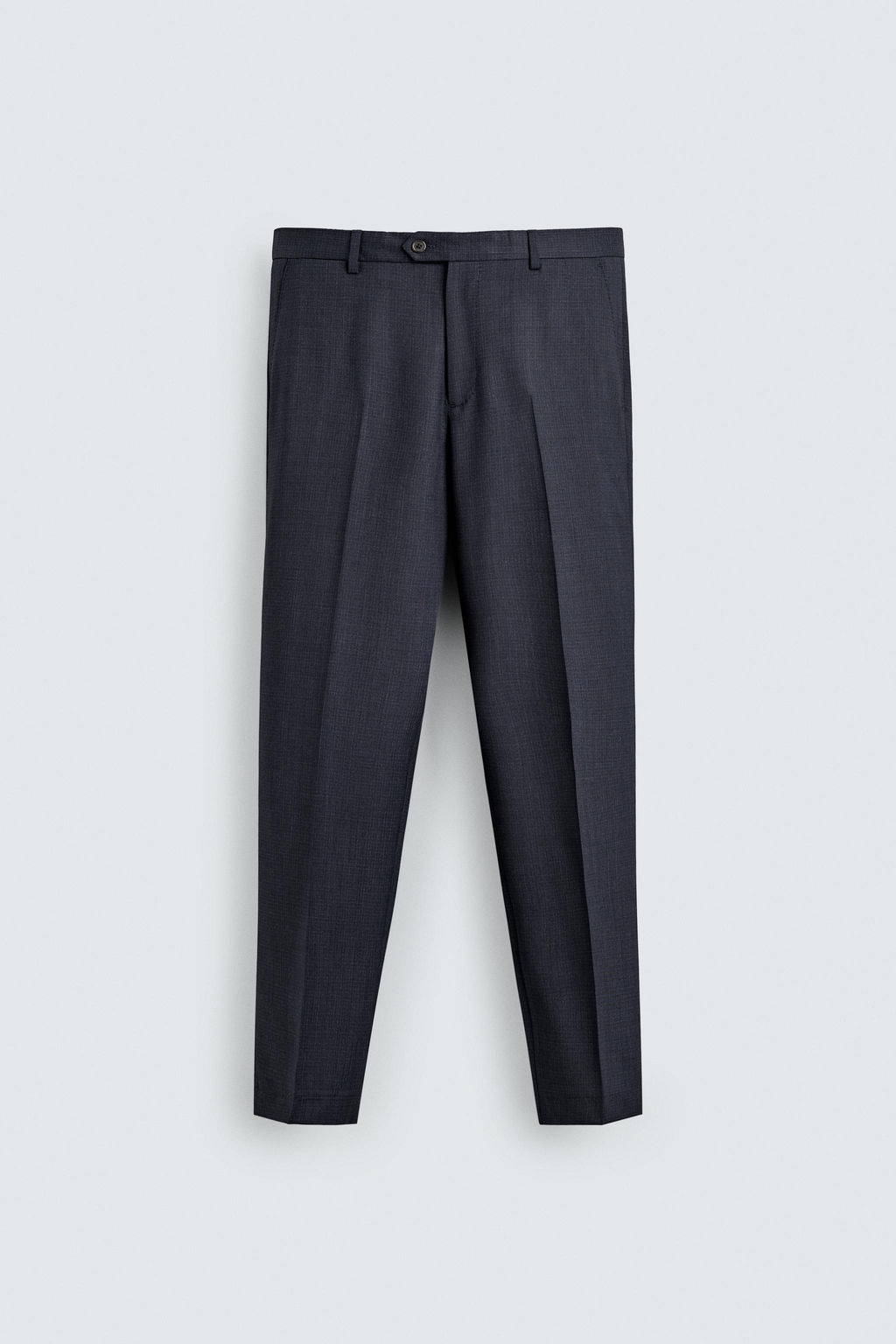 PANTAL?N REGULAR FIT TRAJE ESTRUCTURA 100% LANA / Marino