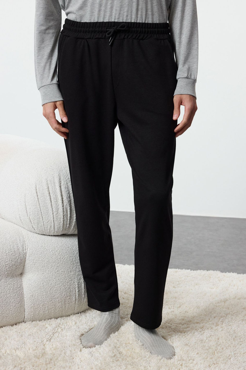 TRENDYOL MAN Erkek Yesil Regular Fit Bask?l? Orme %100 Pamuk Pijama Tak?m? TMNAW25PT00008 - Trendyolmilla фото 4