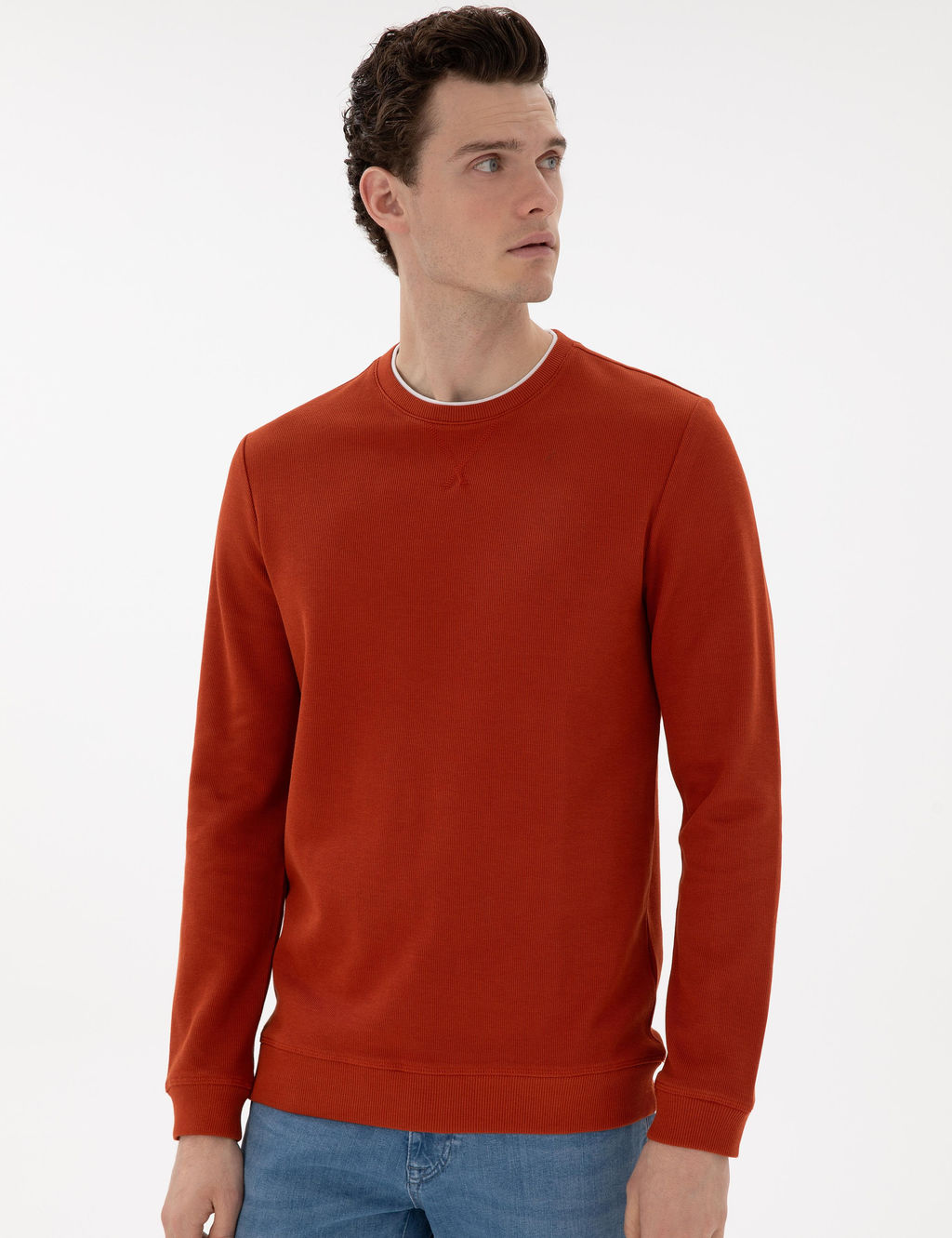 Kahverengi Regular Fit Sweatshirt - Pierre cardin фото 3