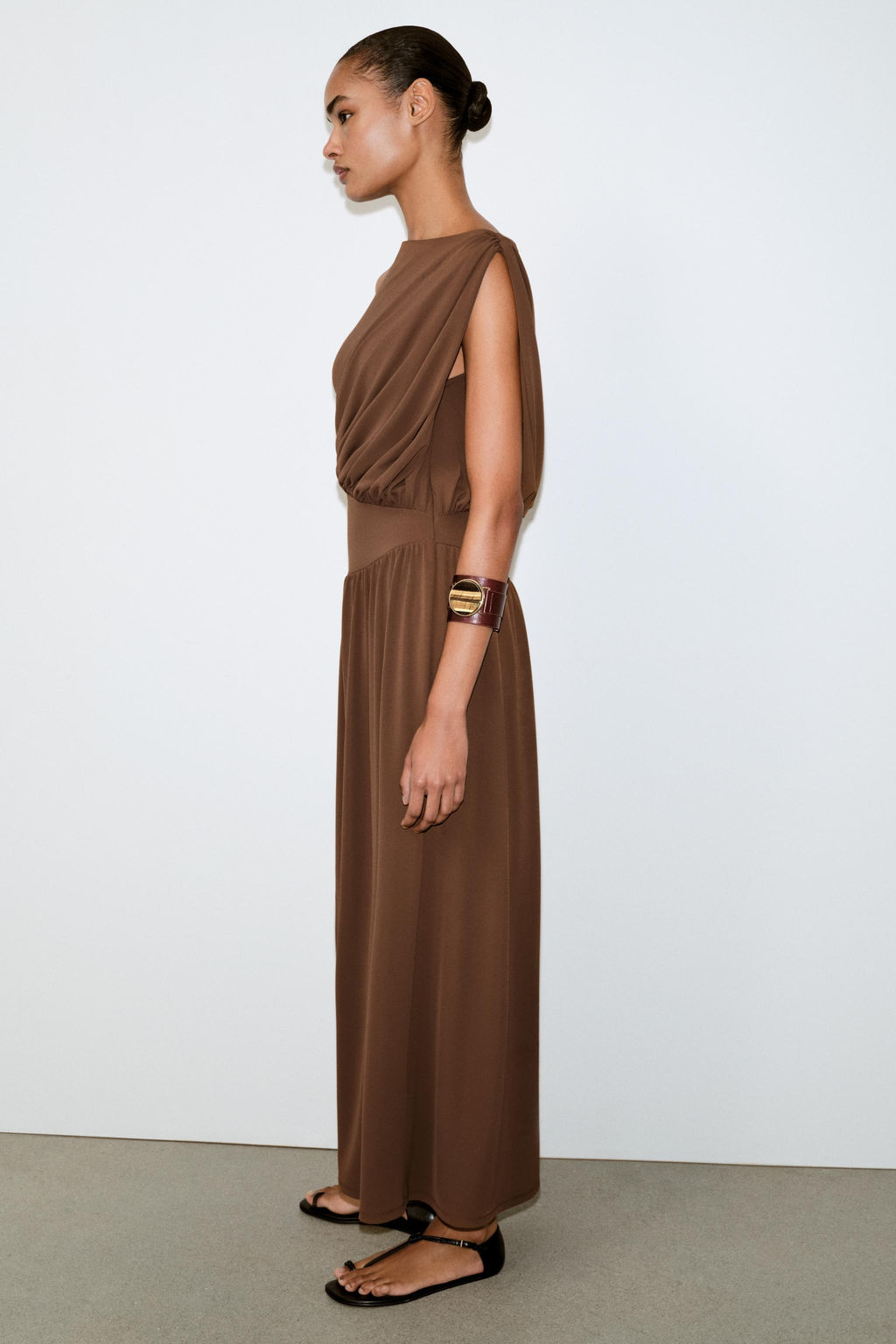 VESTIDO FAJ?N LATERAL / Aceite - Zara фото 4