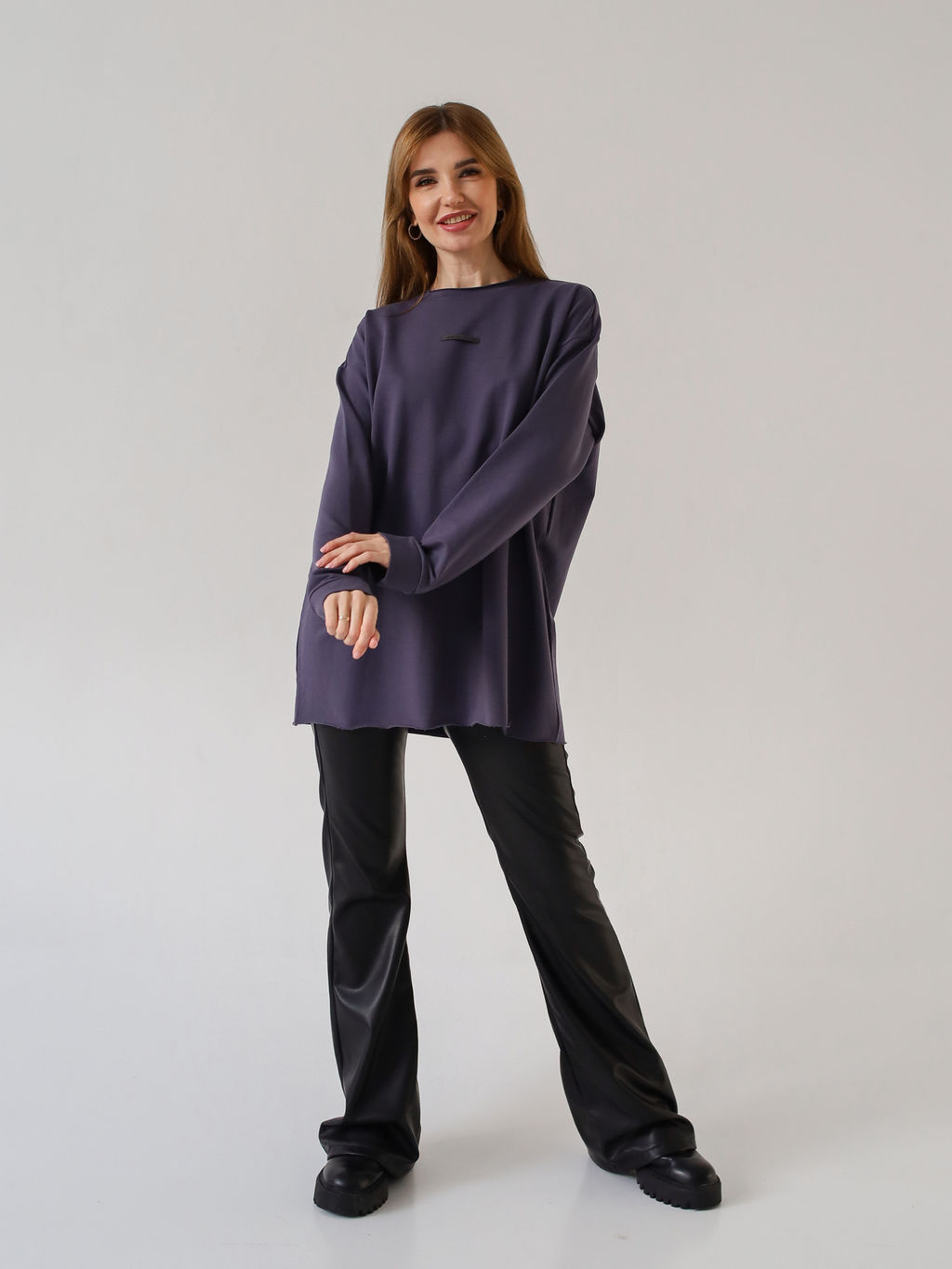 Лонгслив Basic, графит - Inzibe фото 4