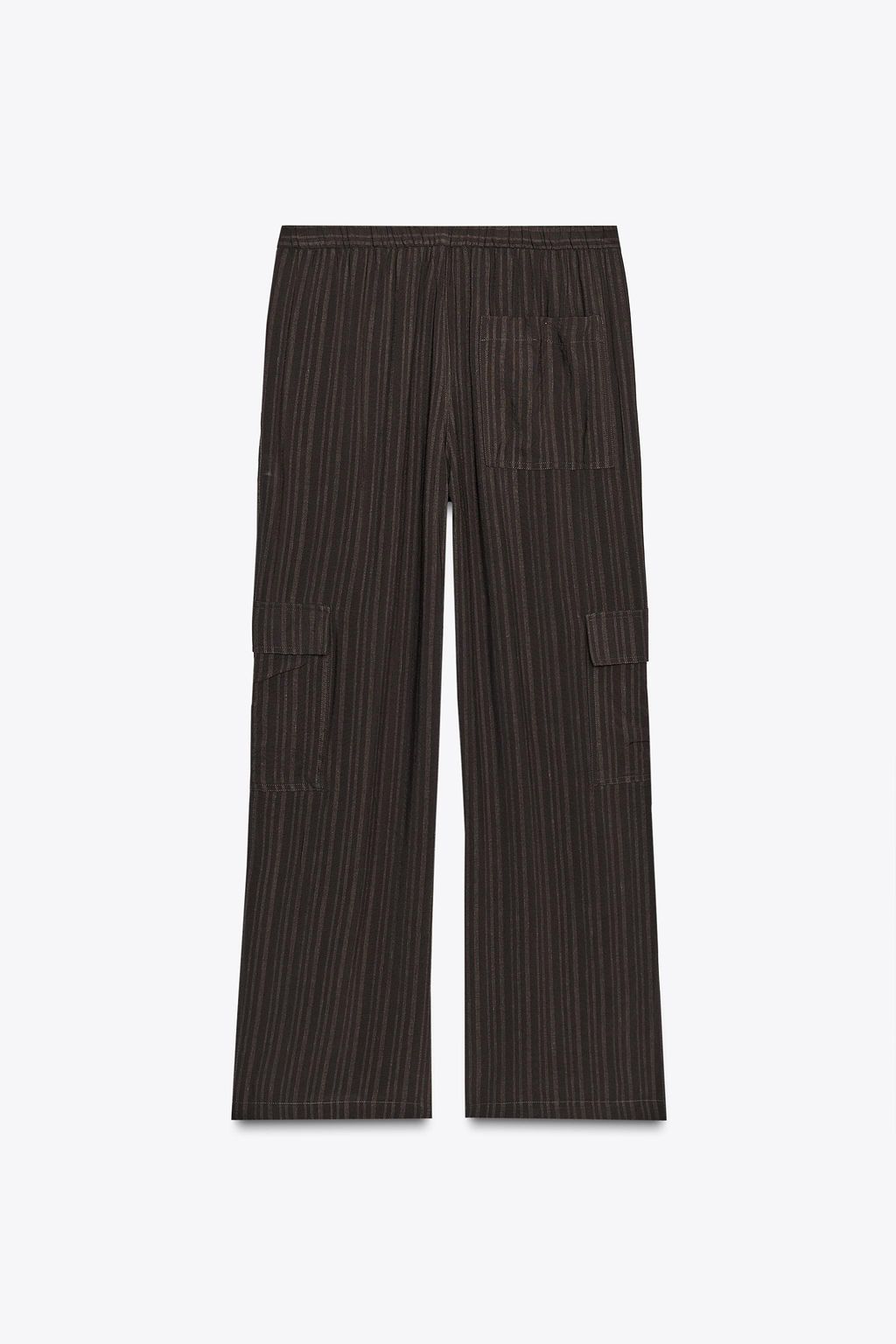 STRIPED FLOWING CARGO TROUSERS - Zara фото 3
