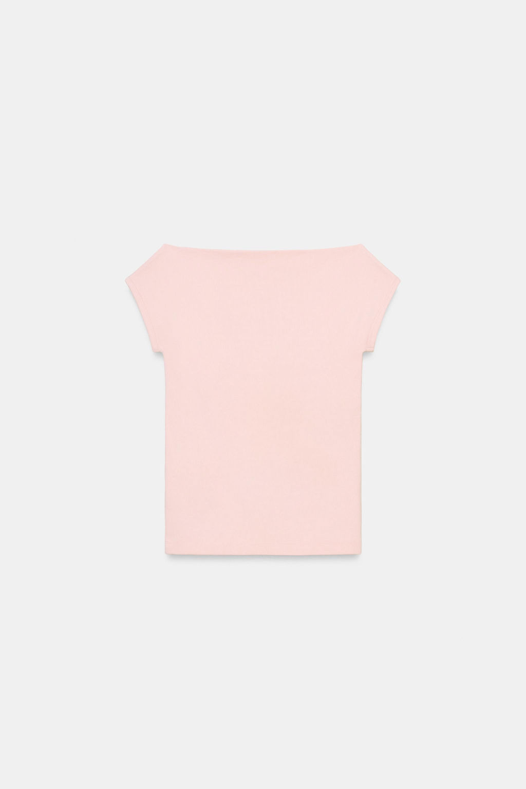 CAMISETA CUELLO BARCO / Rosa empolvado - Zara фото 6