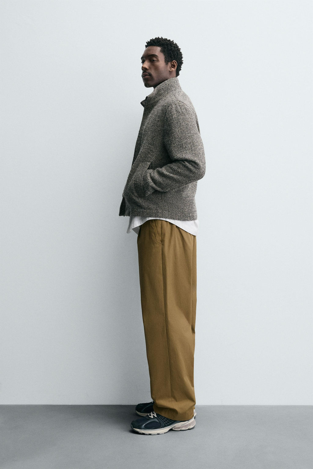 BOUCL_ TEXTURE OVERSHIRT - Zara фото 4