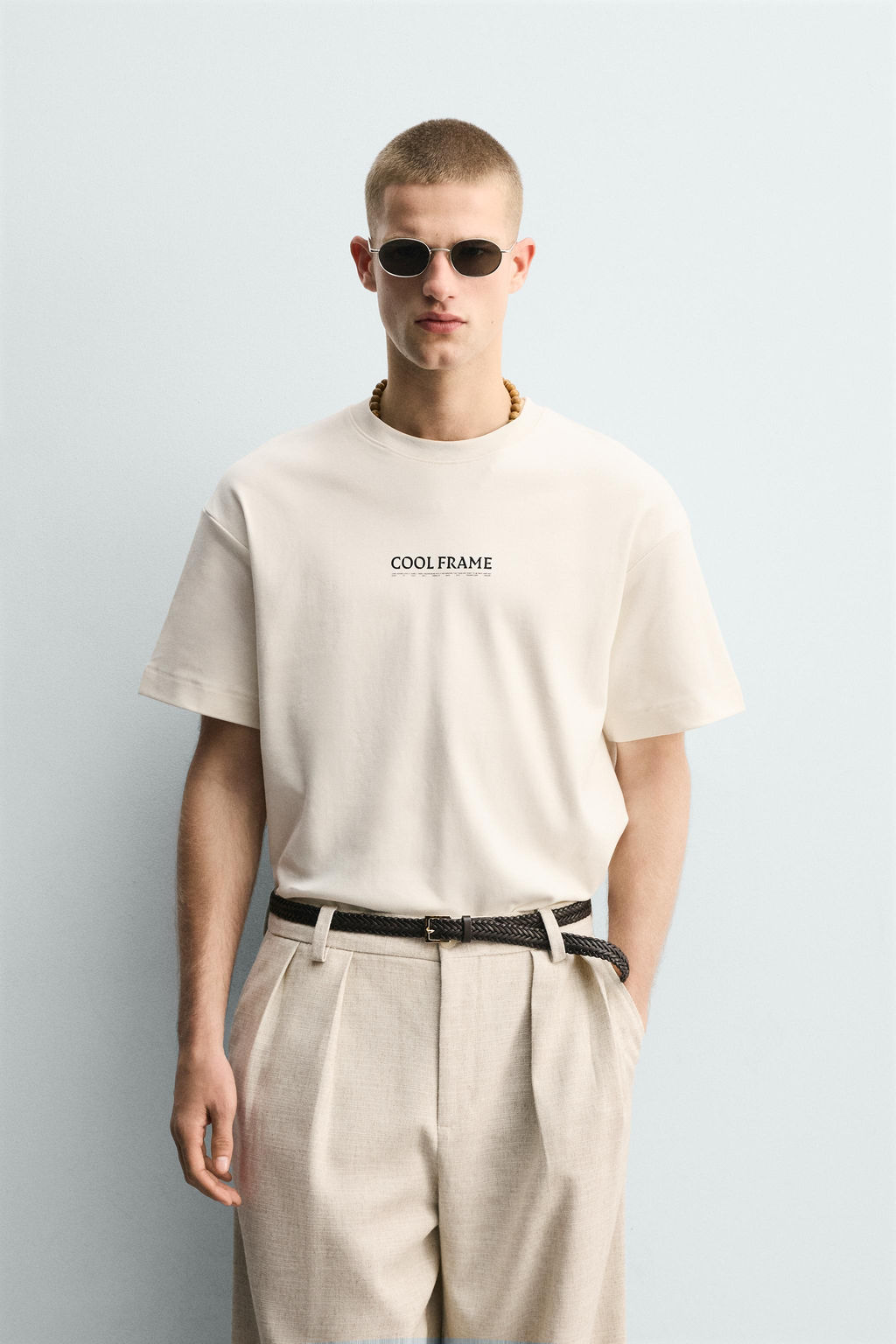 SUDADERAI NTERLOCK BORDADO ESTAMPADO COMBINADO / Crudo - Zara фото 2