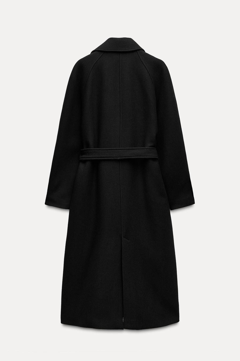 LONG WOOL BELTED COAT - Zara фото 7