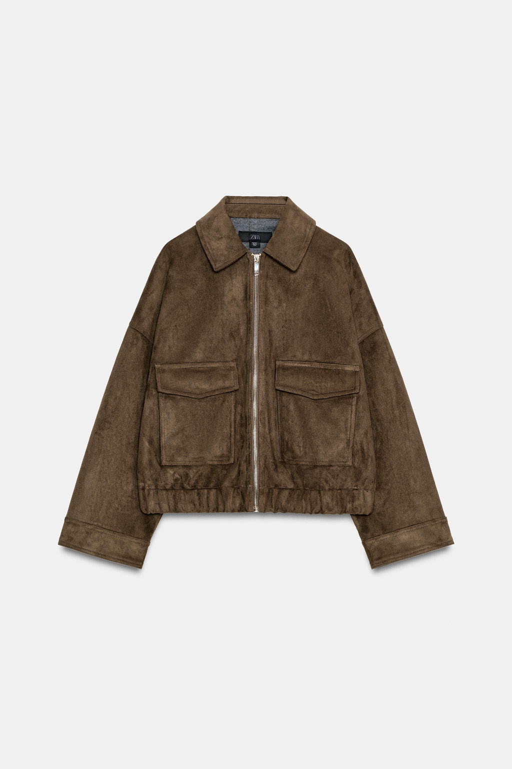 CAZADORA EFECTO ANTE / Khaki oscuro - Zara фото 6