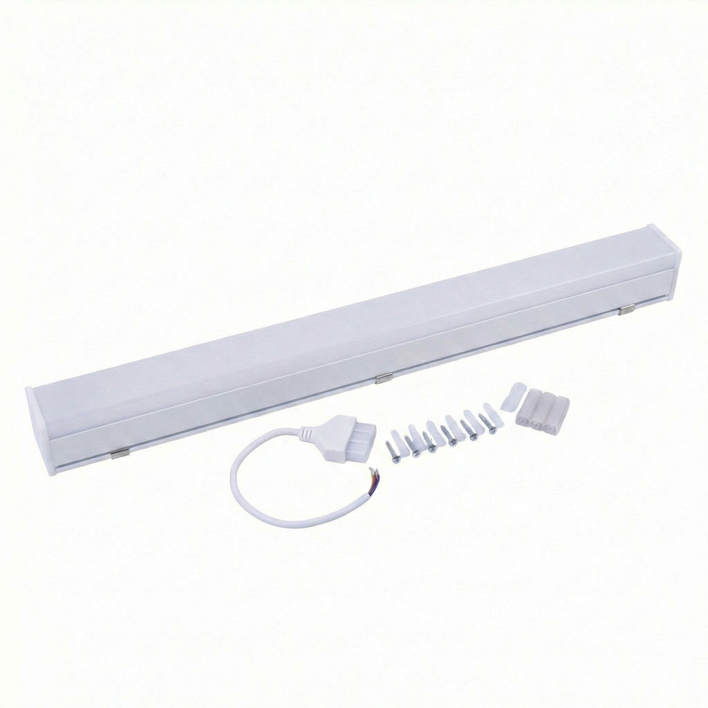 ULO-N10A-20W/6500K/L60 IP40 WHITE Светильник линейный светодиодный подвесной. Прямой, 60см. Белый свет (6500K). 2000Лм. Алюминий. Цвет белый. TM Uniel