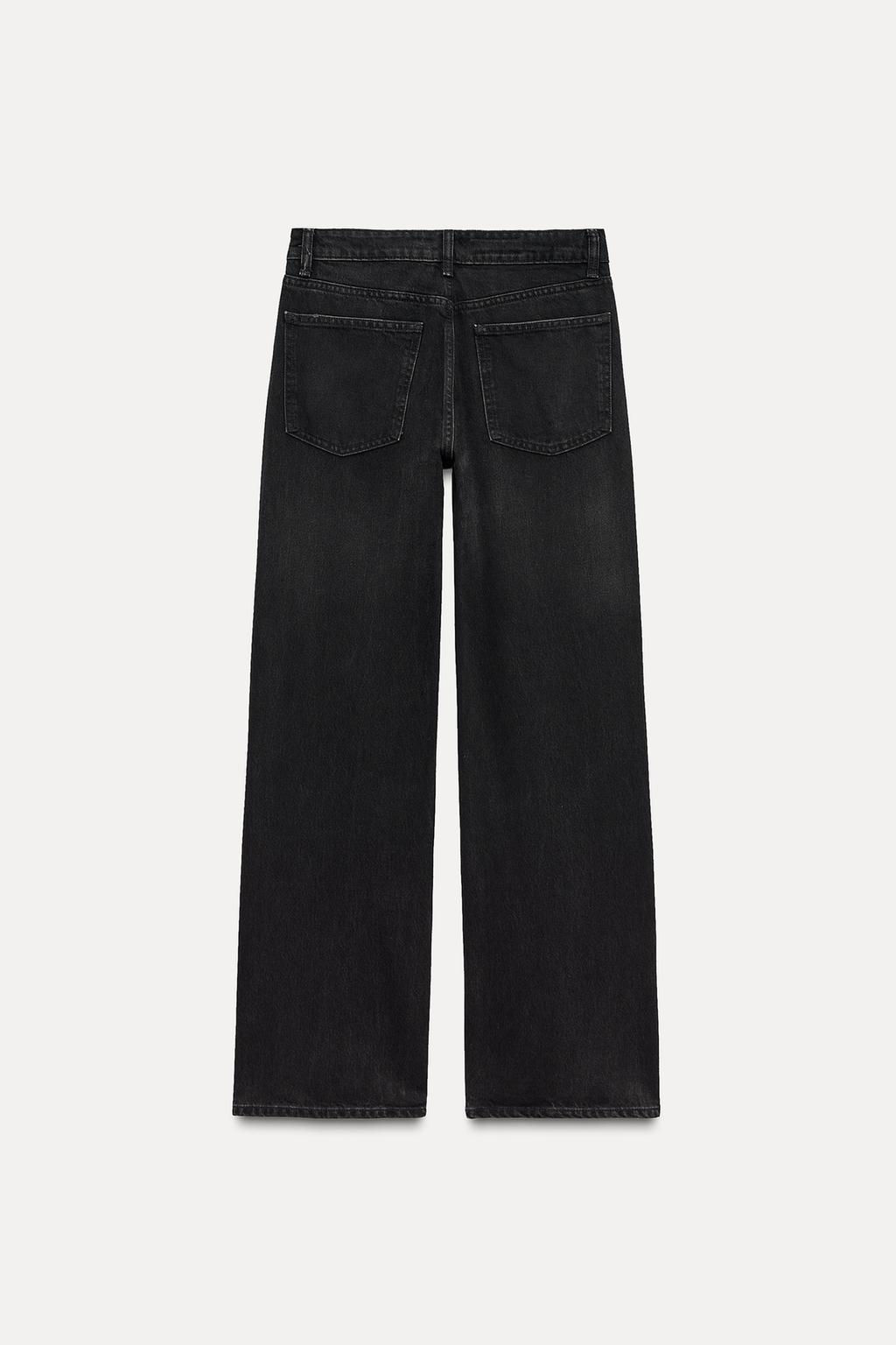 TRF WIDE-LEG MID-RISE FULL LENGTH JEANS - Zara фото 9