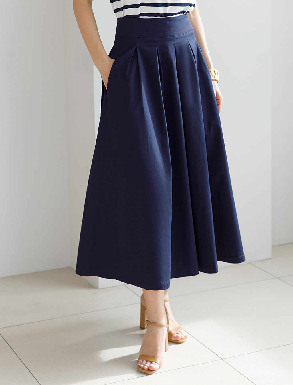 Юбка-миди свободного силуэта