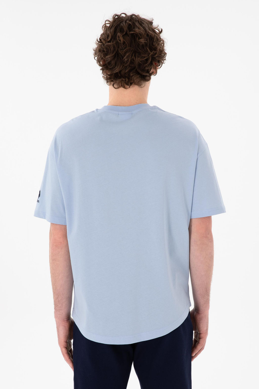 Erkek Long Fit Bisiklet Yaka A__k Mavi Basic Ti__rt Sepette S_rpriz _ndirim - U.s. polo assn фото 6