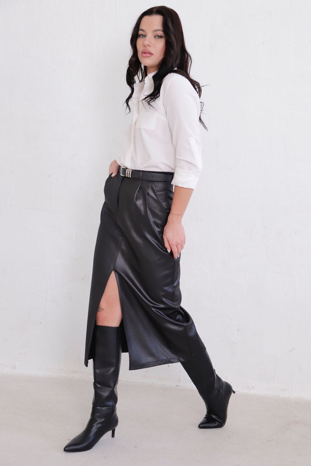 Юбка миди-макси с разрезом спереди - Martichelli фото 124