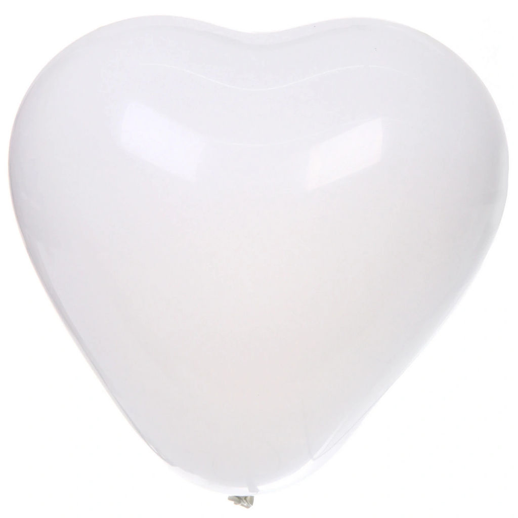 Цена за 2 шт. Воздушные шары"Сердце" 10"/25 см (набор 50 шт), белый/розовый/красный