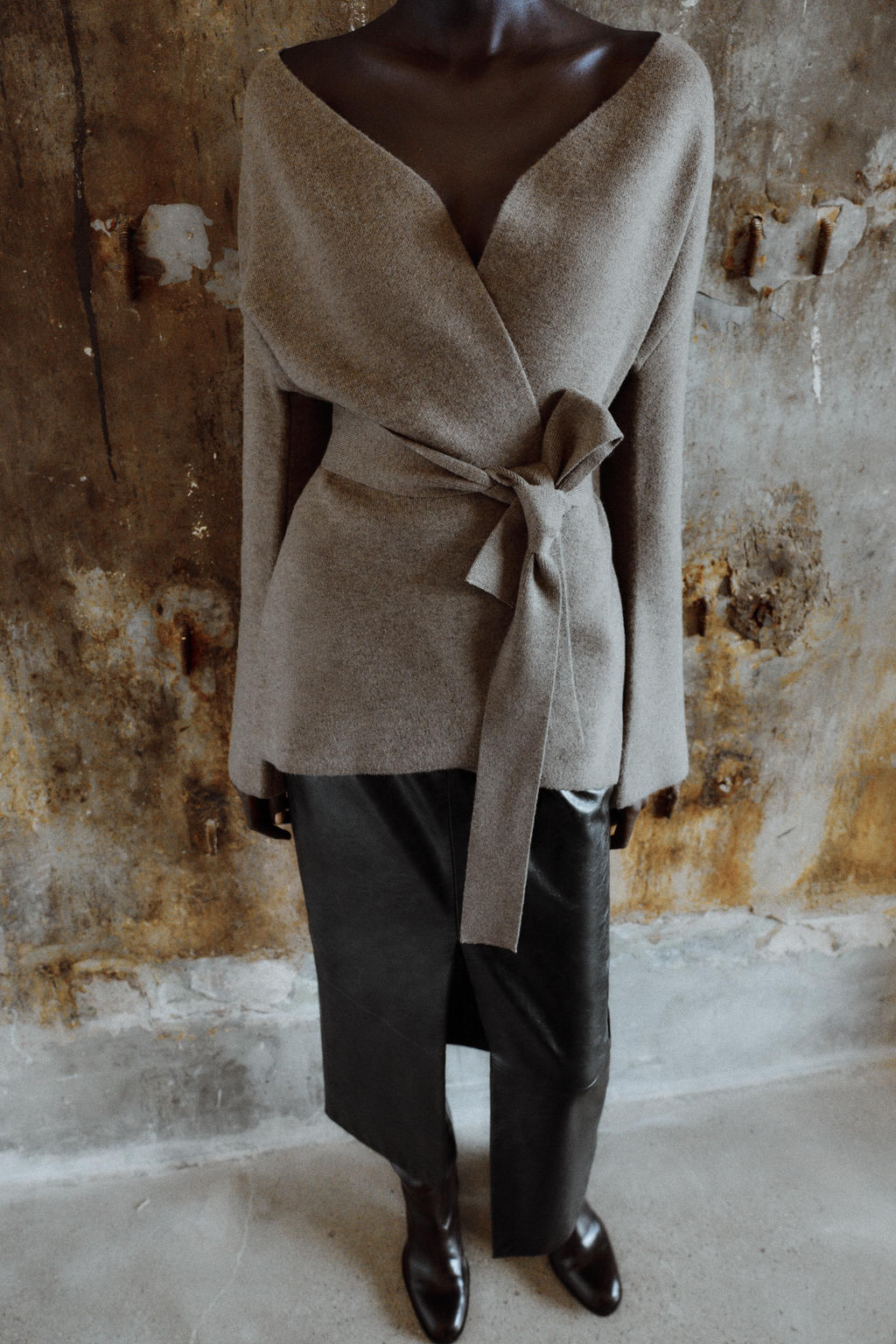 PLAIN KNIT CARDIGAN WITH BELT - Zara фото 13